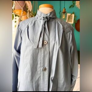 Vintage 1960s/70s Sky Blue London Fog Maincoat Raincoat Size 16
